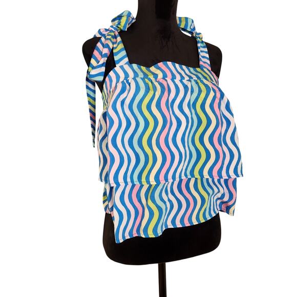 MICHELLE MCDOWELL Sadie Spring Capri Crush Blue 2pc Set, Size Medium - Picture 7 of 13